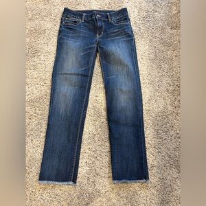 White House Black Market Indigo Straight Jeans. Ankle length.